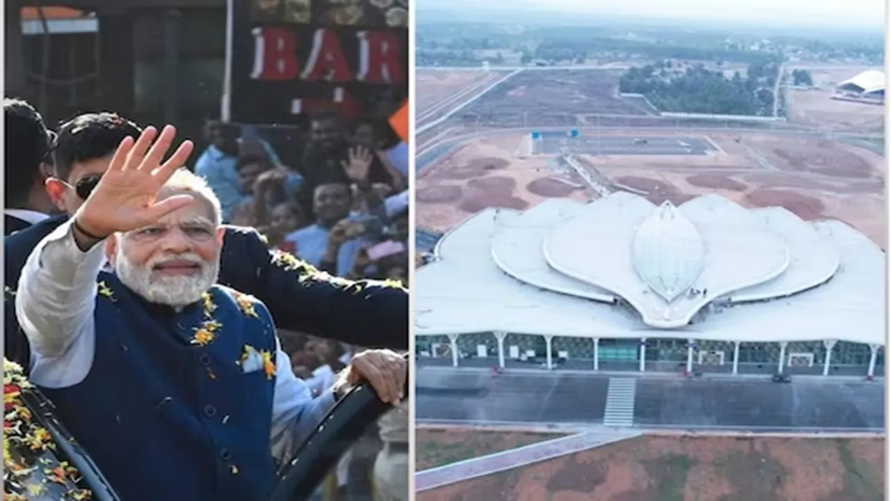 Shivamogga, Shivamogga airport, PM Modi, Karnataka, Modi in Karnataka, Belagavi, Yediyurappa, Basavaraj Bommai, PM Modi live, Shivamogga airport, Karnataka News, Shivamogga airport launch, PM Modi in karnataka live, modi karnataka visit today, narendra modi karnataka, modi karnataka visit live, Pm modi in karnataka today, modi visit to karnataka, Yediyurappa, BJP"