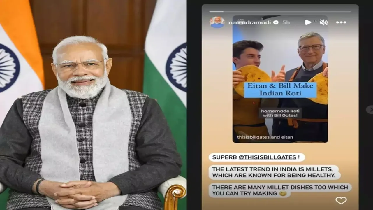 PM Modi, Bill Gates, Bill Gates roti, Modi millets, Indian Express India news