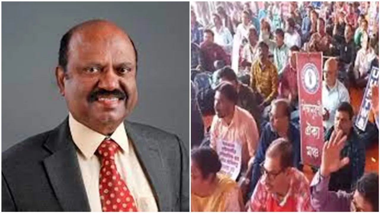 governor cv ananda and da protestor meet info updates