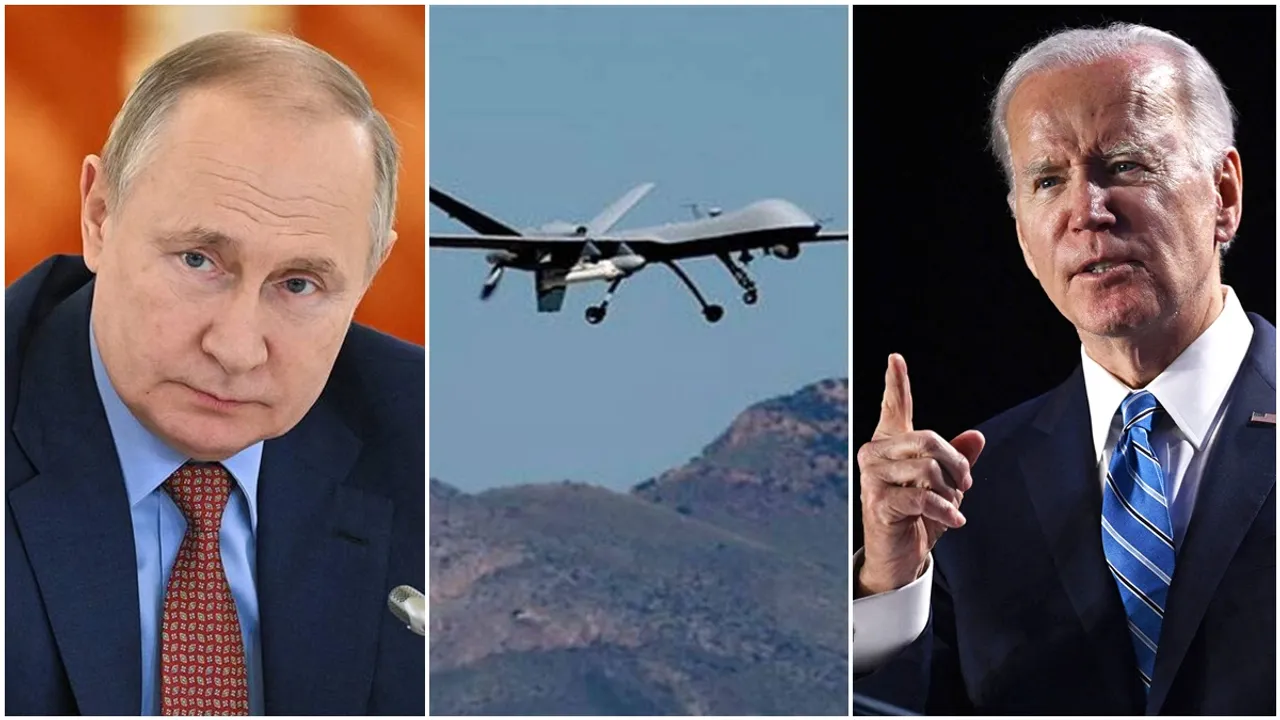 "Russian Su-27 fighter jets, American drone, Black Sea, Russia-US tensions over Moscow’s war in Ukraine, Russia Ukraine, US European Command, US MQ-9 drone, international airspace over the Black Sea, Indian Express, Indian Express New