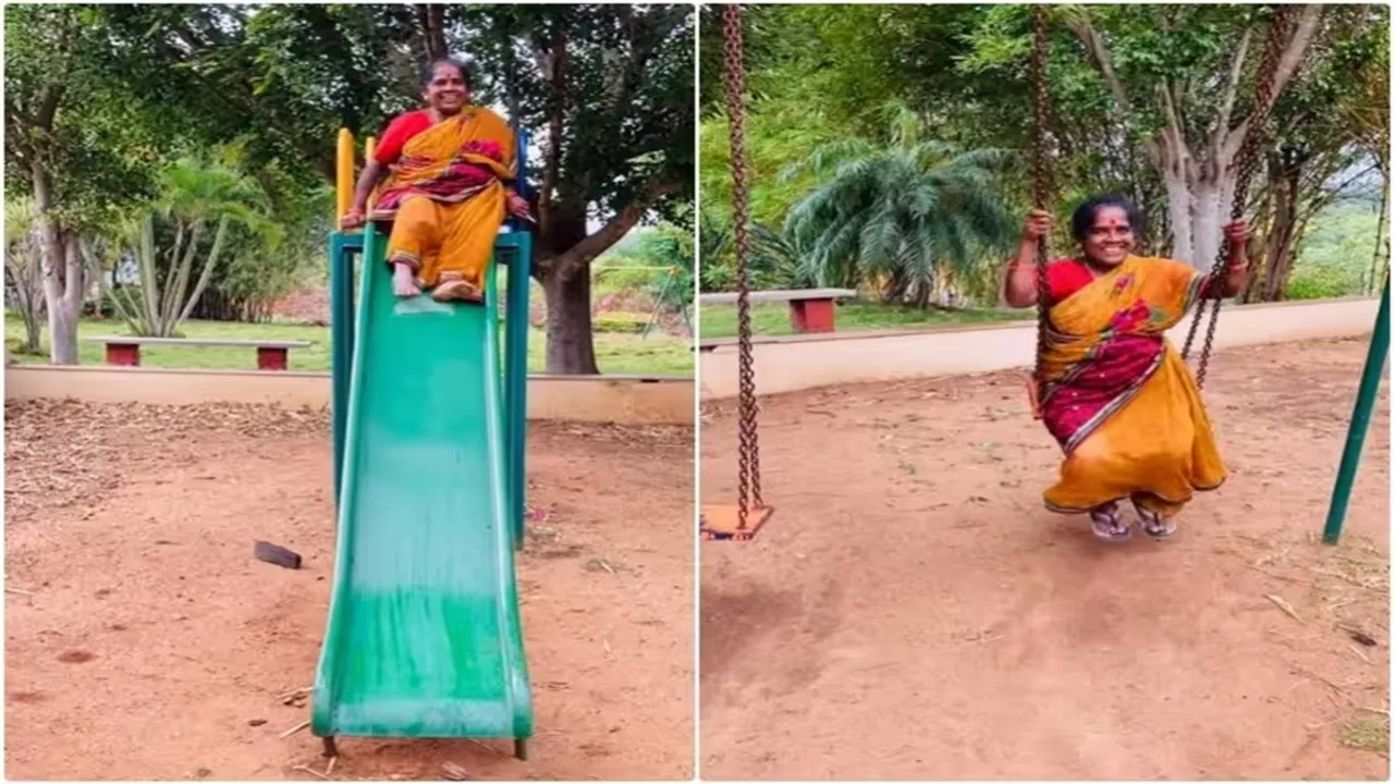 woman slipped on slider, Aunty slipped after climbing the slider, Fisal Patti se girl aunty, Viral Video of Aunty, Trending Video of Aunty, Amazing Video of Aunty, Shocking Video of Aunty, latest tending Video of Aunty, trending Video of Aunty on twitter, trending Video of Aunty on facebook, trending Video of Aunty on instagram, trending Video of Aunty on youtube,
