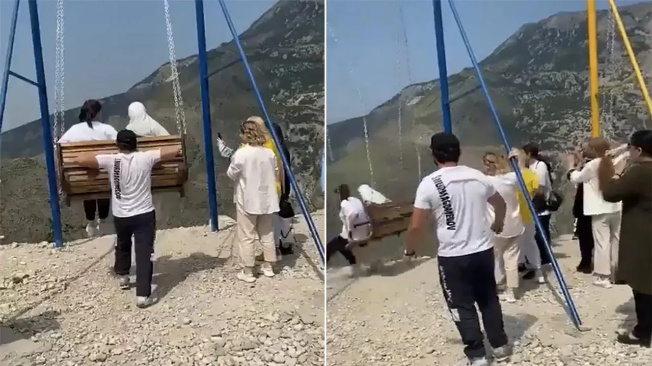 girls swinging video,swing viral video,