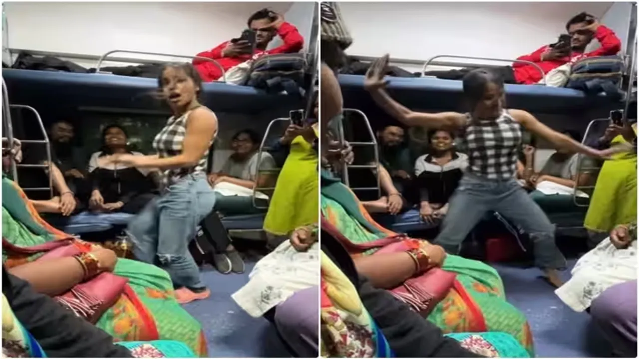 Dance in Train, Girl Dancing in Train, Viral Video of Dance, Trending Video of Dance, Amazing Video of Dance, Shocking Video of Dance, latest tending Video of Dance, trending Video of Dance on twitter, trending Video of Dance on facebook, trending Video of Dance on instagram, trending Video of Dance on youtube,