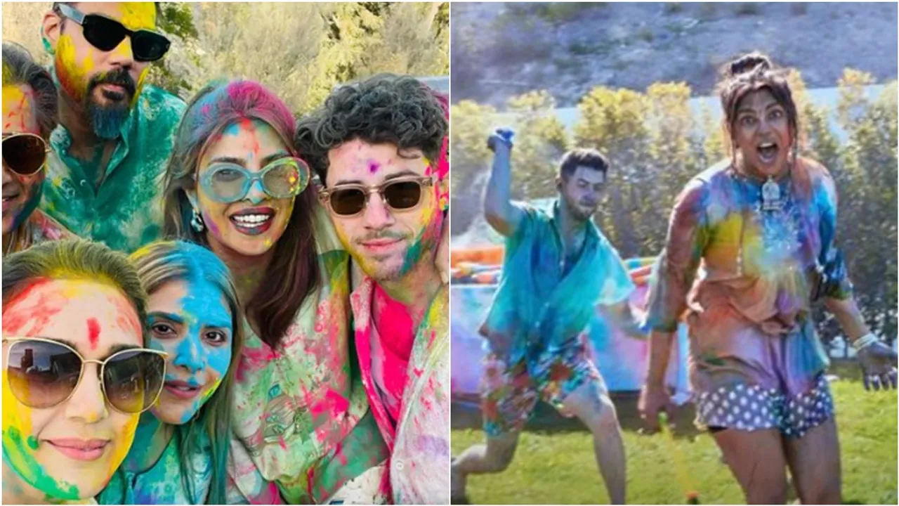 priyanka chopra, preity zinta, priyanka chopra holi new york, priyanka chopra nick jonas, priyanka chopra bollywood, preity zinta holi party, preity zinta priyanka chopra holi celeb, bolly stars holi, nick jonas holi, holi celebs parties