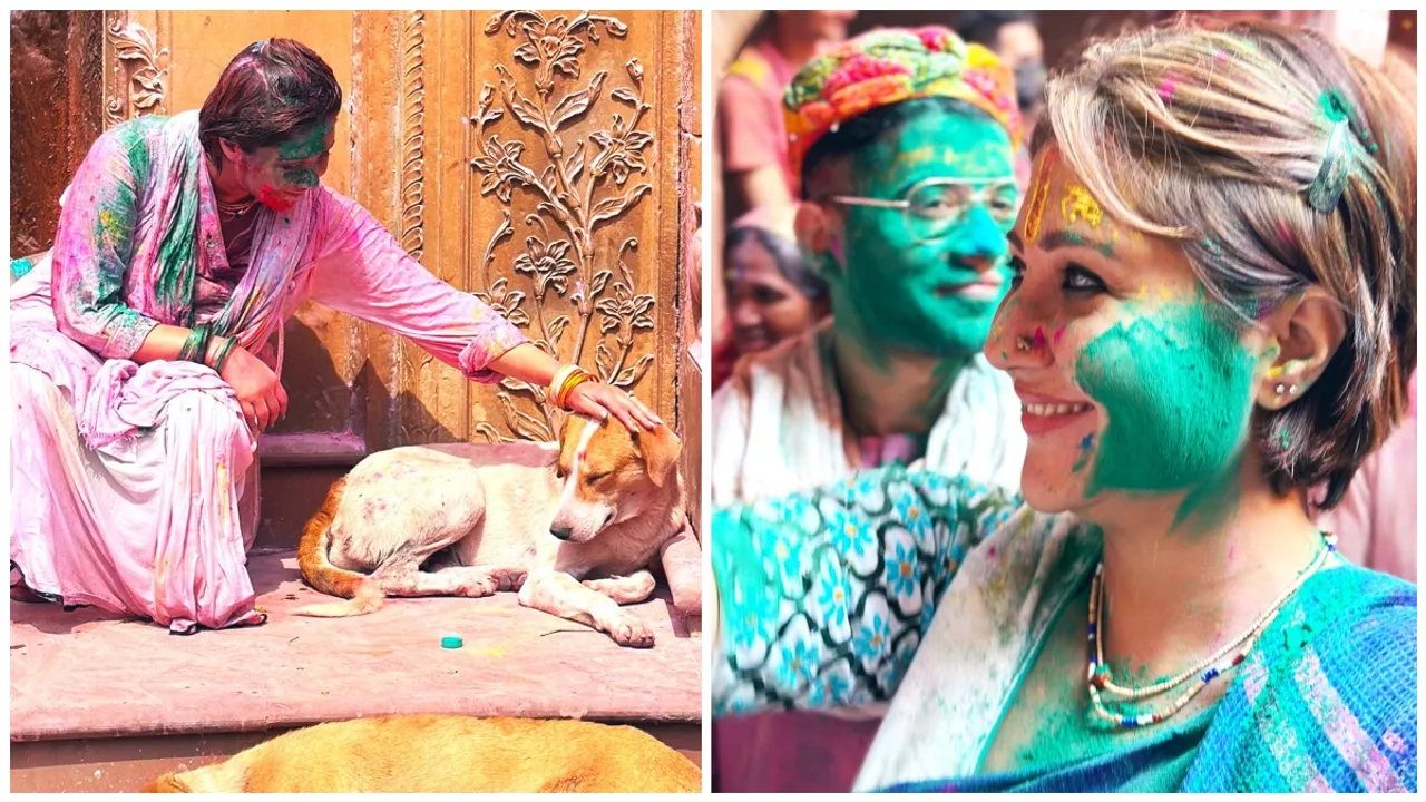 Swastika Mukherjee, Swastika Mukherjee Holi, Swastika Mukherjee Brindavan, Tollywood actress, tollywood news, স্বস্তিকা মুখোপাধ্যায়, বৃন্দাবনে স্বস্তিকা, টলিউড অভিনেত্রী, টলিউডের খবর