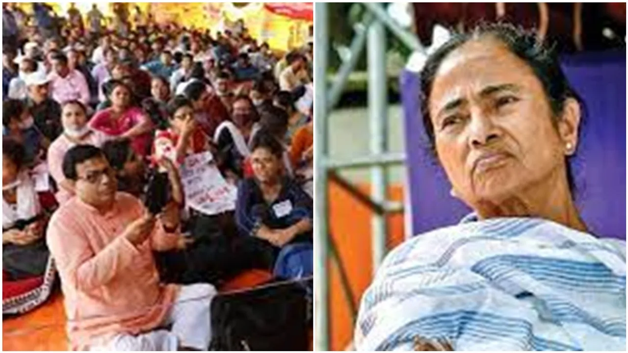 by protesting mamatas statement da protestors call pendown in all govt office
