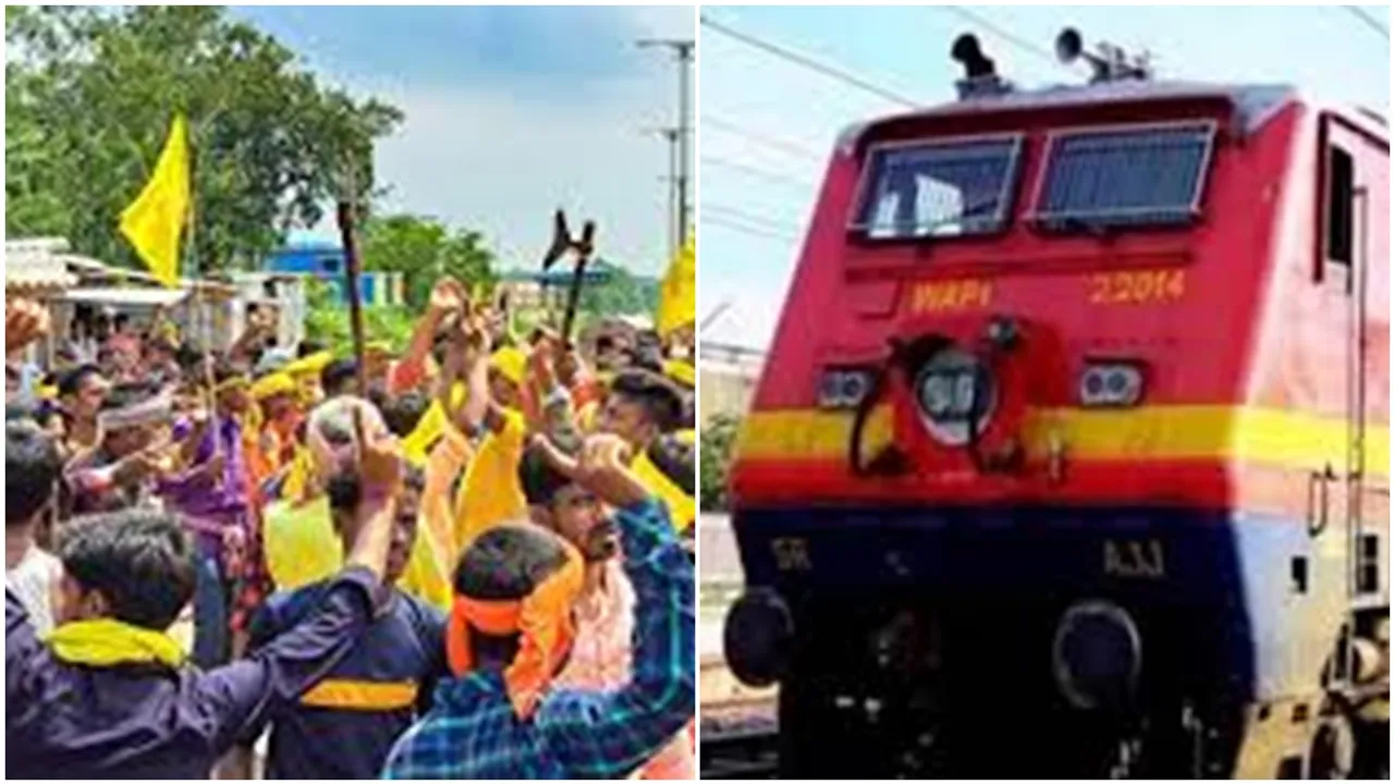 several train are cancelled from howrah due to rail roko by kurmi community