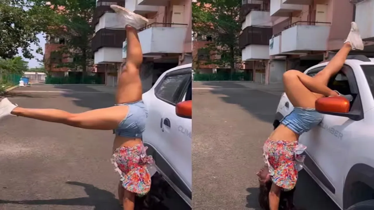 viral video, trending Video, viral new way of sitting in car, latest video of girl, trending video of girl, funny wooden video, girl doing backflips, backflip video, gymnast video, shocking video, viral reel, ninja Technique viral video