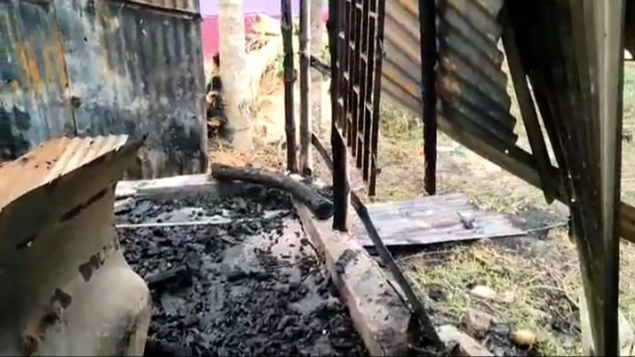 Tmc party office destroyed by fire