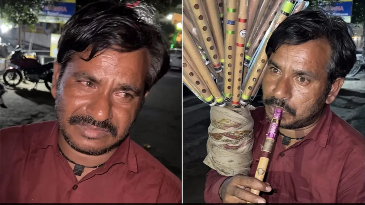 Viral video,Trending video,Internet,blogger,Struggling flute seller,flute seller,flute seller video,flute seller crying,Viral News In Hindi,Viral Video News,zara hatke,ndtv zara hatke videos,news,Social Media,Entertainment News,emotional video