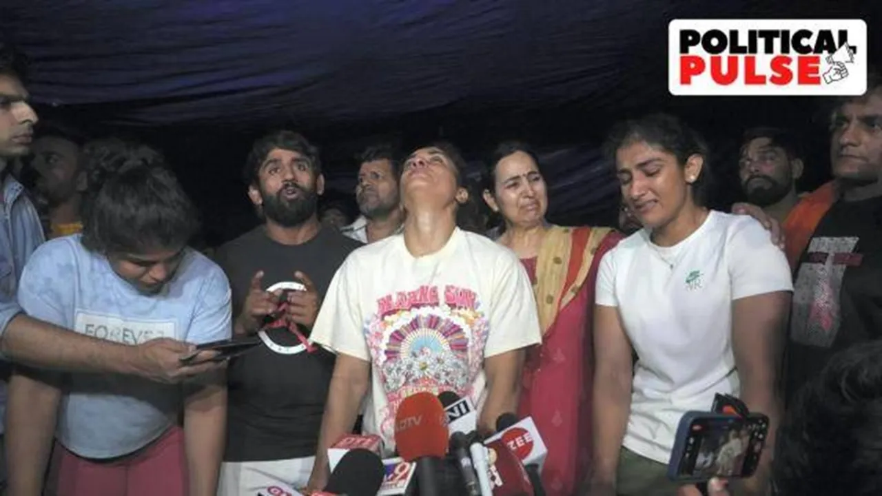 "wrestlers' protest, wrestlers' protest scuffle, wrestlers' protest fight, wrestlers fight delhi police, rahul gandhi, arvind kejriwal, delhi police assault wrestlers, congress slams bjp, congress wrestlers protest, aap wrestlers protest, opposition wrestlers' protest, wrestlers' protest news, indian express