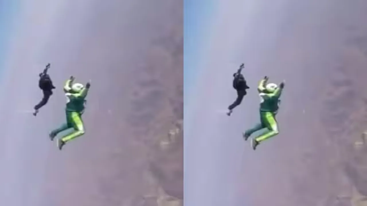 trending Vido,viral video, shocking video, Man jumps on the ground without parachute, video of paragliding, video of man falling from sky to ground, skydivers falling without parachute from 25 thousand feet height, trending video, viral video, shocking video, adventure video,
