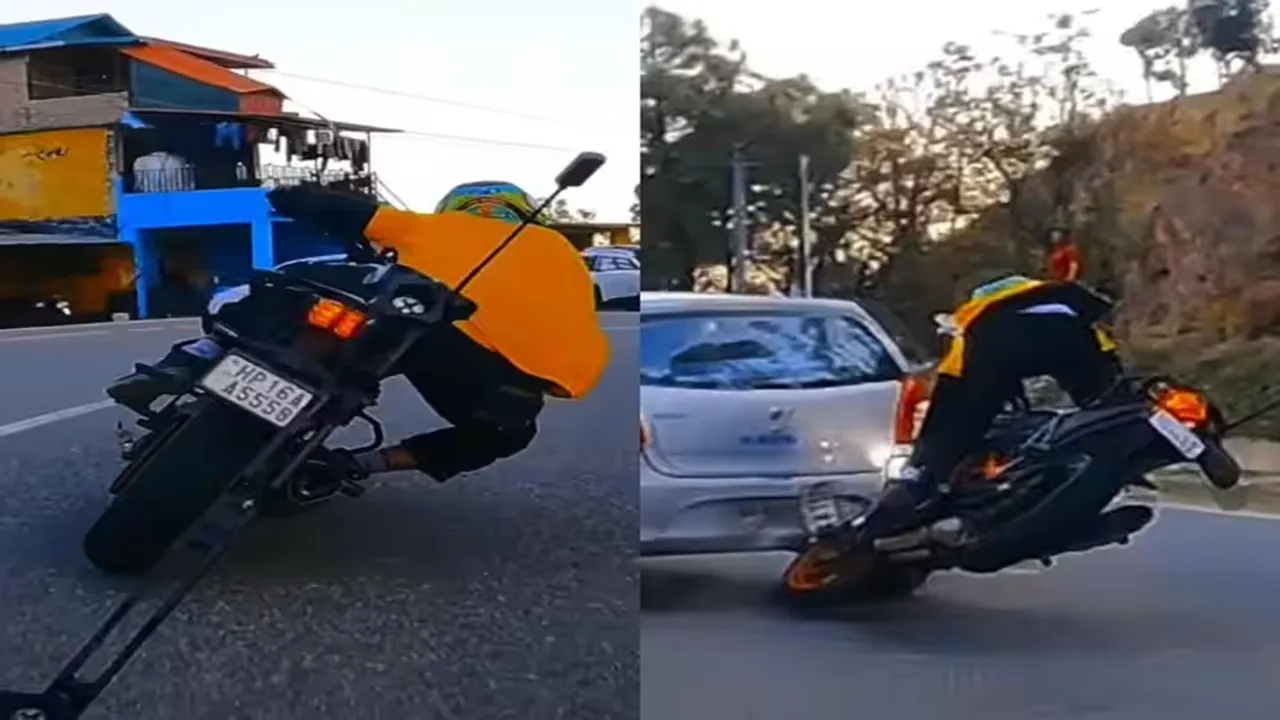 viral video, trending Video, stunt video, stunt video, bike stunt video, viral video, trending video, shocking video, adventure video, accident video, bike and car collision, bike rider collided with car, accident video, viral reel, shocking reel, stunt reel,