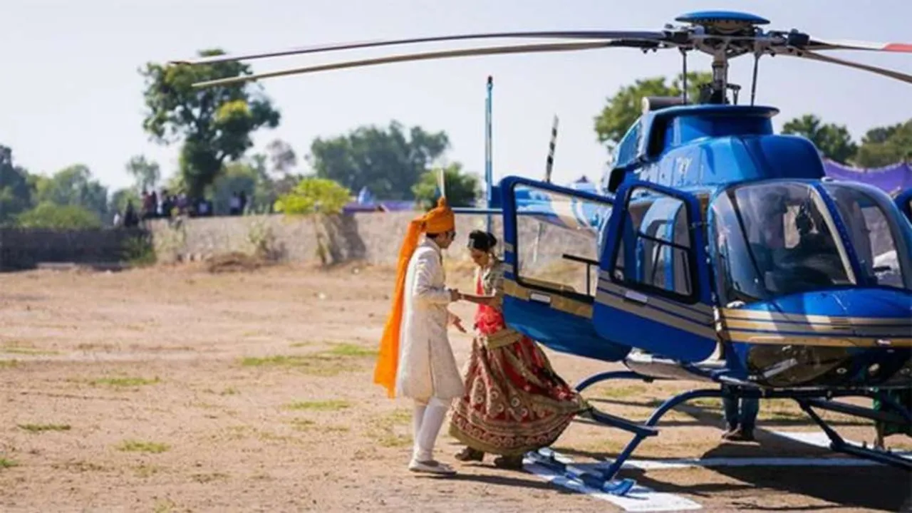 helicopter, Private Helicopter Booking, how to book helicopter in wedding, How much cost for booking a helicopter, helicopter for wedding, Helicopter in wedding, Pre wedding photoshoot, helicopter booking price for wedding , helicopter booking, helicopter booking cost, helicopter booking rent, shadi ke liye helicopter, News Hindi News