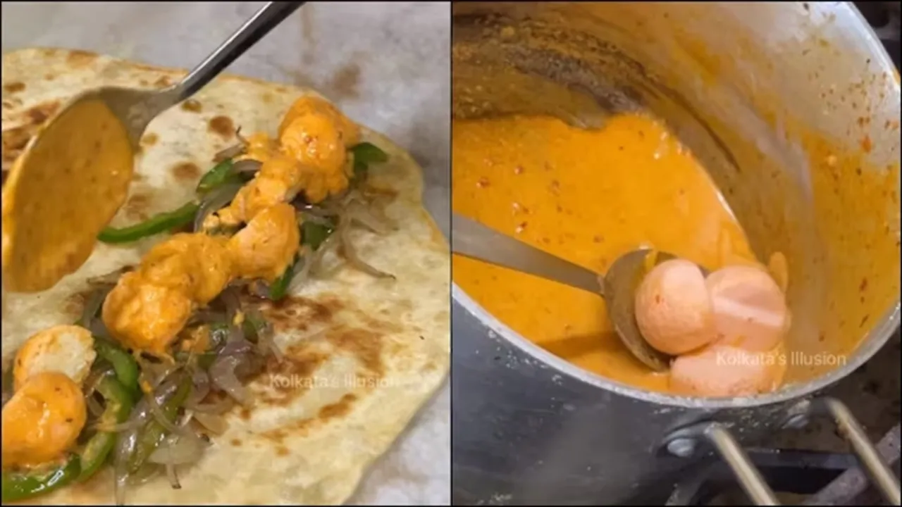 kolkata, viral, roshogolla, roll, street food, fusion food, trending, instagram, trending stories,