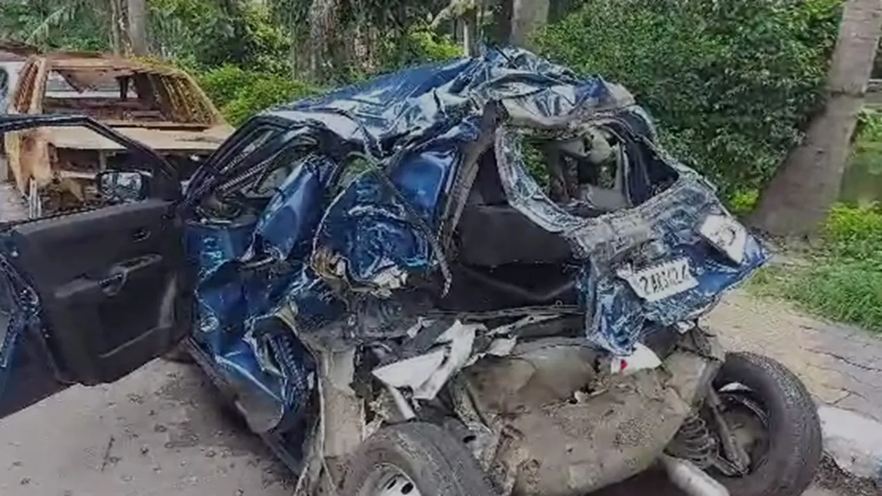 laketown vip road bus car accident wedding returning family 3 died on spot , মর্মান্তিক, মেয়ের বিয়ে দিয়ে ফেরার পথেই চরম অঘটন, মৃত্যু বাবা, ভাই, ঠাকুমার