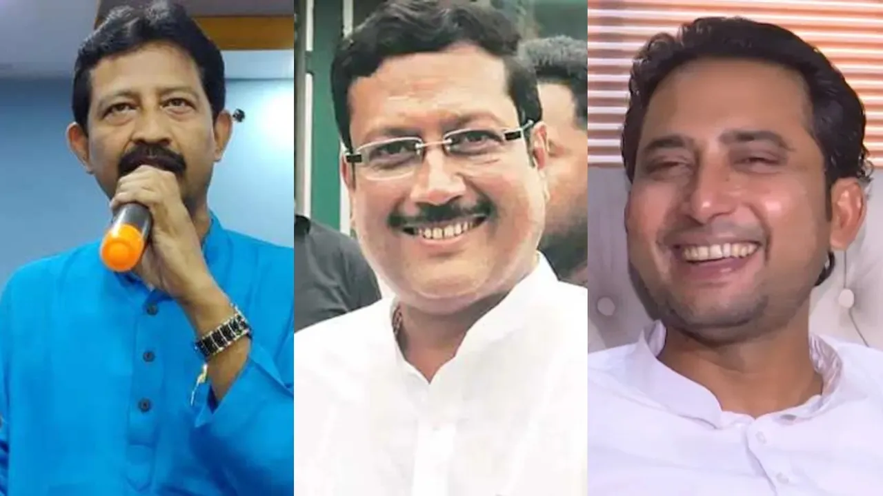 bayron model tmc panchayat election 2023 , ভোটের আগে হিংসা, আর তা মিটতেই এ যেন সিঁদুরে মেঘ! রাজীব, সব্যসাচী, বায়রনের প্রতিমূর্তি প্রকট