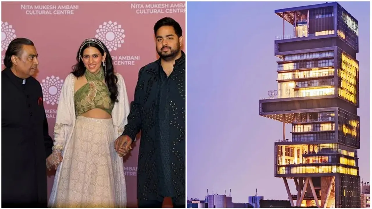 mukesh ambani, mukesh ambani granddaughter, shloka mehta, akash ambani, shloka akash daughter photo, shloka akash daughter video, mukesh ambani granddaughter grand welcome, shloka mehta video, akash ambani viral video, aksh shloka daughter grand welcome at home, neeta ambani, shloka akash news, mukesh ambani grandson, prithvi ambani"