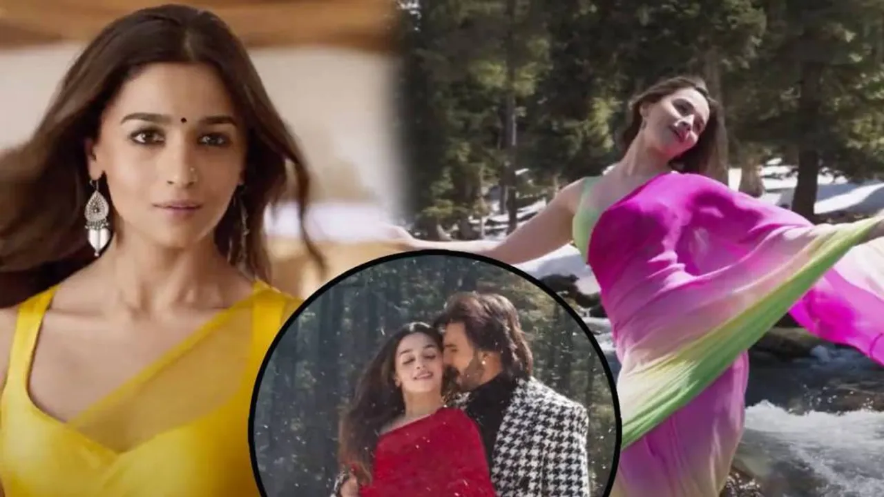 rocky aur rani ki prem kahani bollywood actress alia bhatt saree look