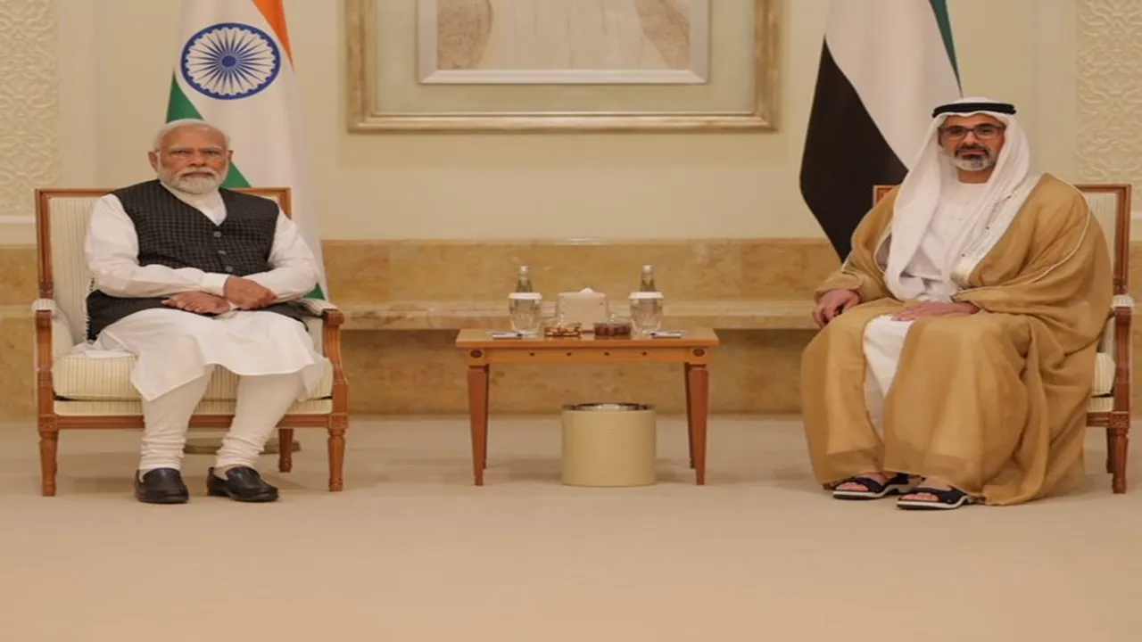 abu dhabi,dubai,Narendra Modi,narendra modi,Sheikh Mohamed bin Zayed Al Nahyan, PM Modi in Dubai, PM Modi Dubai Visit, PM Modi Dubai Visit Live, Abu Dhabi Crown Prince, India-UAE Economic Partnership,