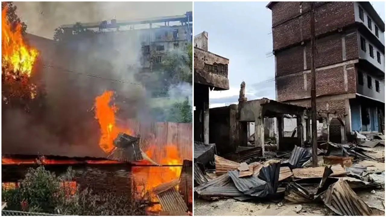 manipur violence, mob violence in manipur, violence in manipur, manipur news, buses set on fire, indian express