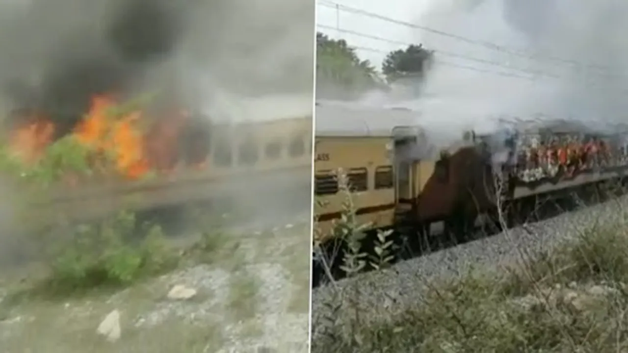 Falaknuma Express,Falaknuma Express Fire,Video,ট্রেন,ফলকনুমা এক্সপ্রেস,ভিডিয়ো,হায়দরাবাদ