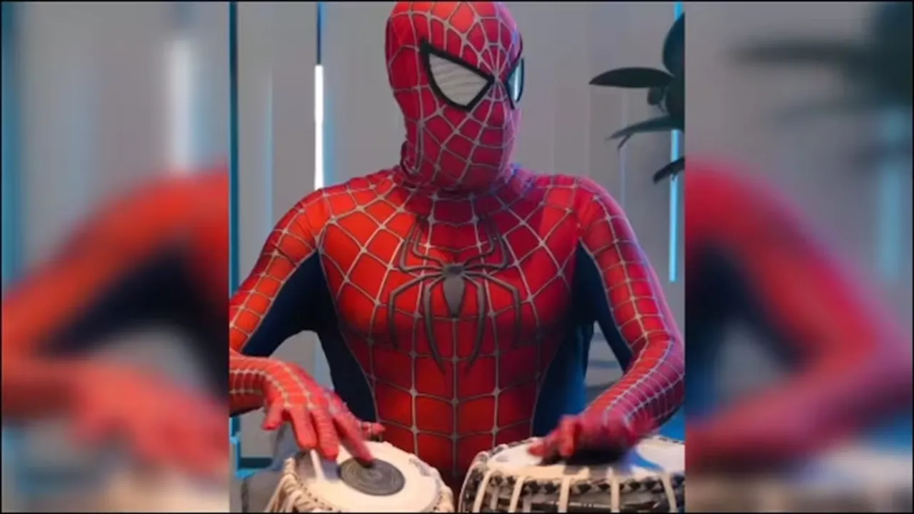 spider man, peter parker, tabla, instagram, viral video, trending, trending storie