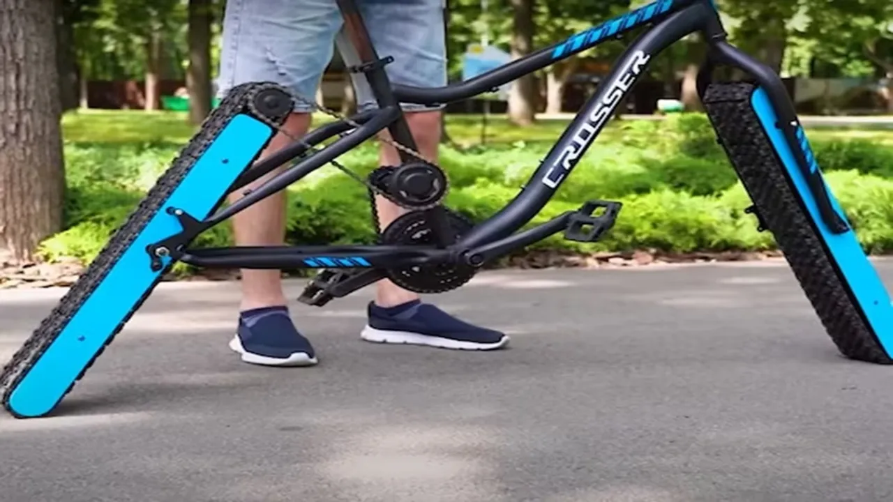 "bina pahiyon wali cycle, bina tyre wali cycle, wheeless bicycle, cycle without wheel, wheeless cycle, wheeless bicycle, bicycle no wheels viral video, bina wheel wali cycle viral video, weird news, latest news, trending news