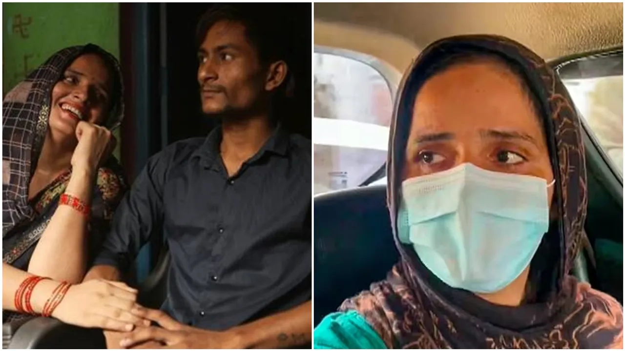 Indo-Pak couple bail, Seema and Sachin, Indo-Pak couple return to their Greater Noida home, indian express, indian express news