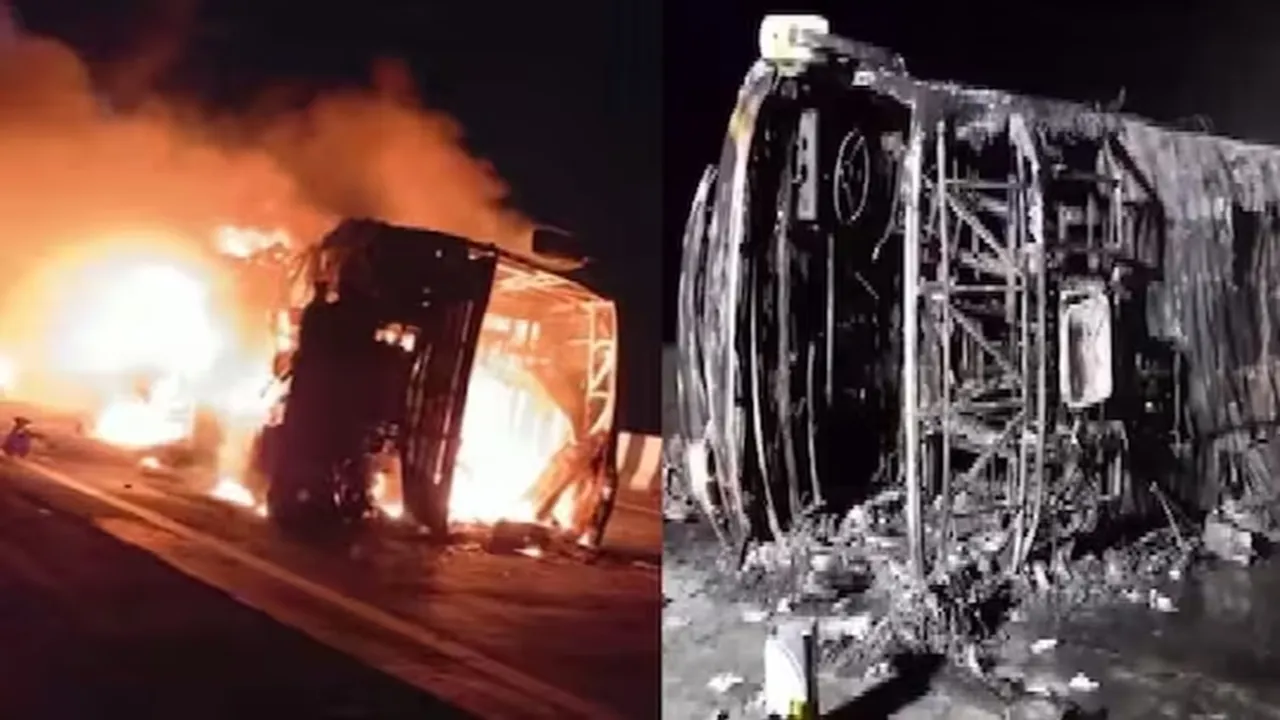 Maharashtra, bus catches fire, accident, Samruddhi Mahamarg Expressway, Yavatmal, Pune, 25 people burnt to death, Buldhana,