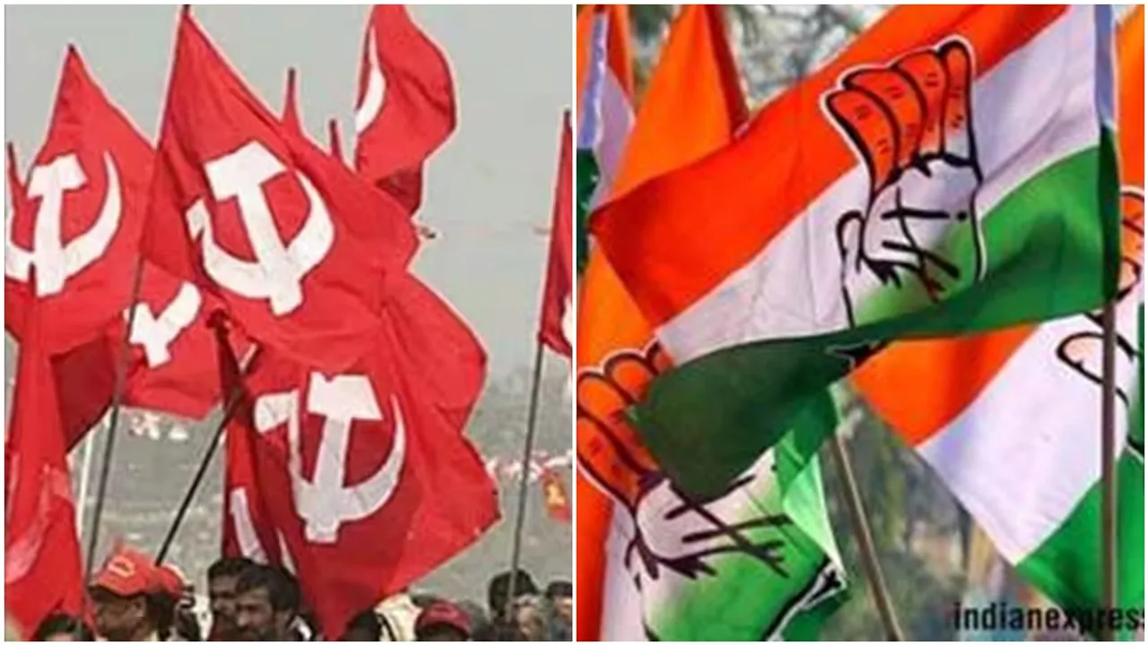 CPM and Congress flag