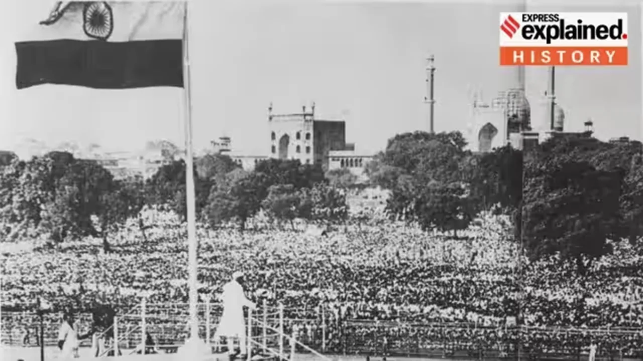 Nehru in Red Fort