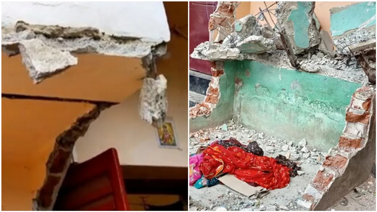 part of bjp leaders house was demolished by bulldozers in kolkata