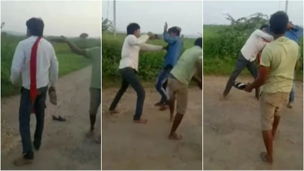up dalit beaten, up police, uttar pradesh police, up police dalit man, dalit man slippers beaten"