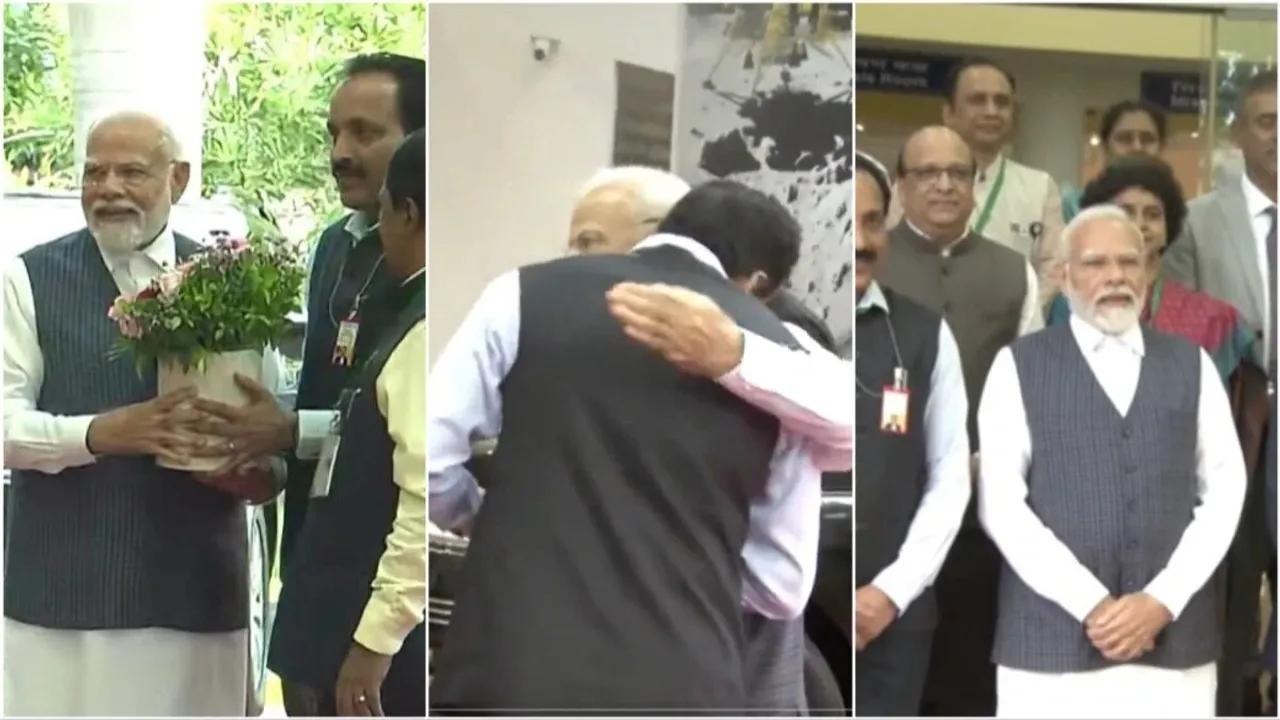 PM Modi meets isro scientists, PM Modi Bengaluru visit live updates, PM Modi isro scientists meeting live updates, Chandrayaan 3 landing, Chandrayaan 3 successful moon landing
