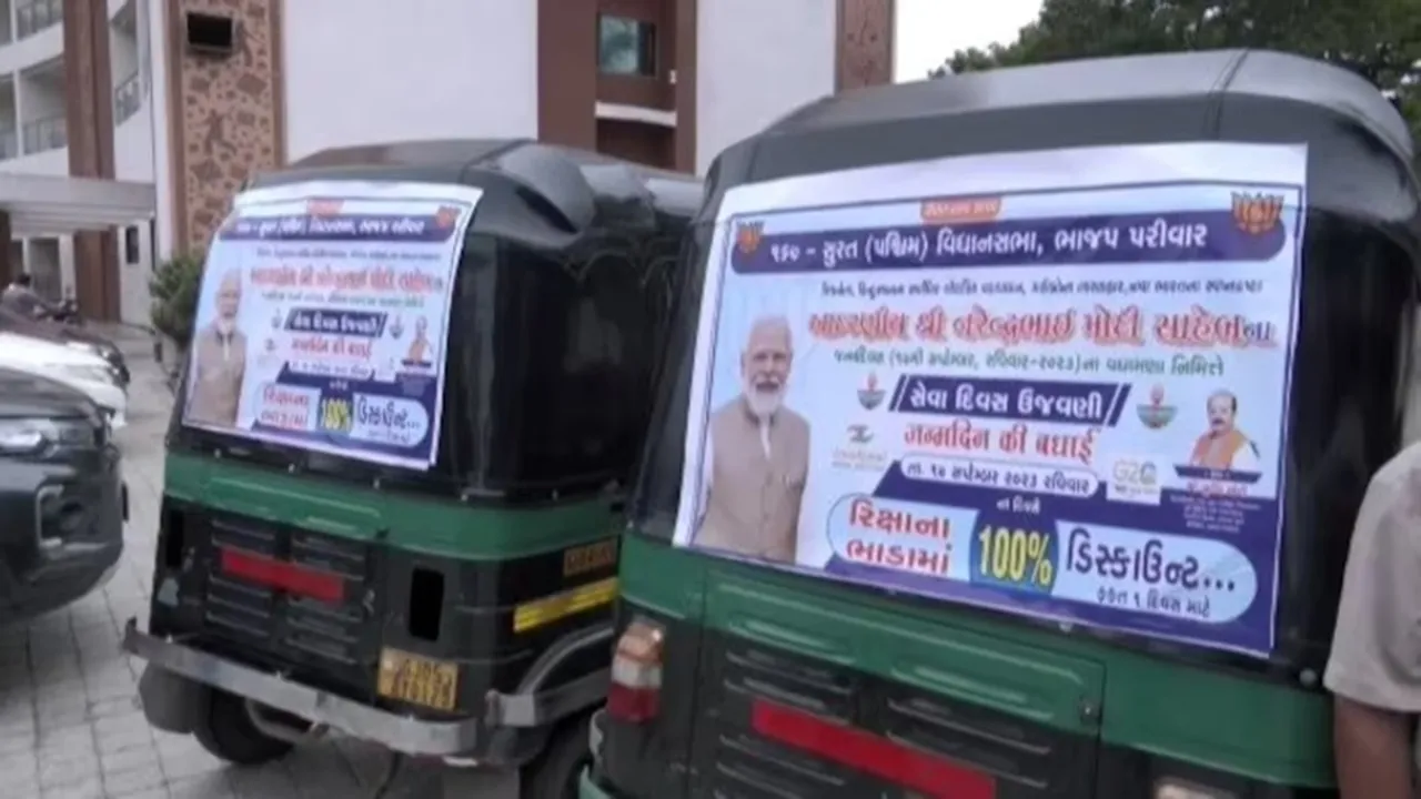 PM birthday, Surat, PM Modi birthday, Narendra Modi, PM birthday, Gujarat, auto driver discount pm birthday, PM Modi, PM Modi 73 birthday, PM Modi age, Purnesh Modi