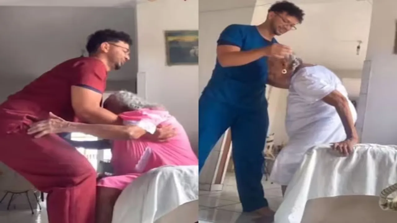 "104 year old woman stand on feet, motivating video, elderly woman motivating video, old woman motivating video, 104 year old woman motivation, elderly woman motivation video, elderly woman physiotherapist video, old woman stand on feet video, ajab gajab news, viral news, omg news, amazing news, shocking news, trending news, hatke khabar, khabren zara hatke, weird news, ajeebogareeb khabar, omg khabar, hatke news