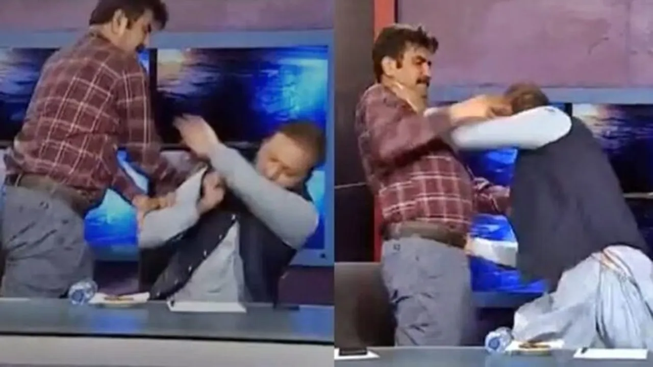 Pakistan, Politicians, On-Air Fistfight, Viral Video, Talk Show, Senator Afnan Ullah Khan, Sher Afzal Khan Marwat, PTI, PML-N
