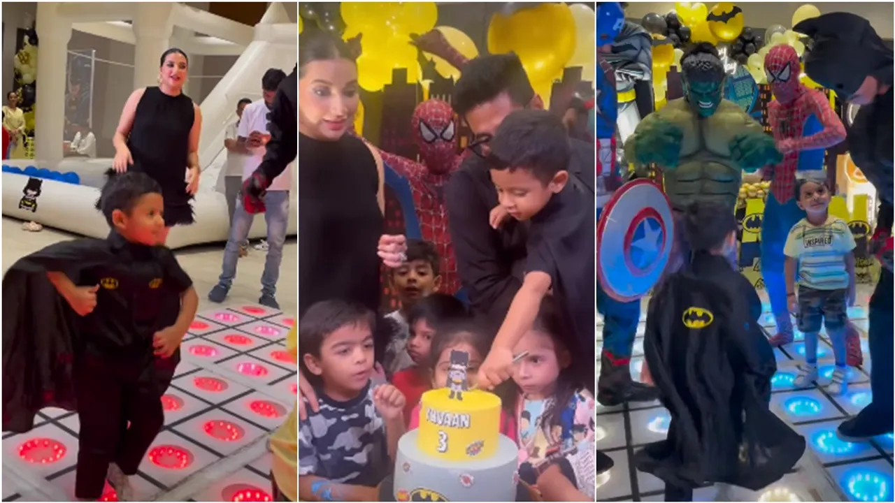 Shubhashree Raj son yuvaan birthday yesterday on superhero theme