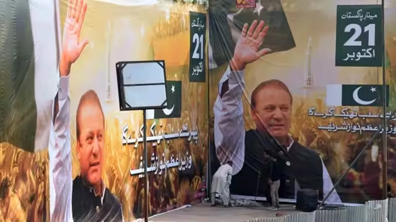 Nawaz Sharif returns Pakistan ahead of vote , ভোটের আগে পাকিস্তানে ফিরলেন নওয়াজ শরিফ