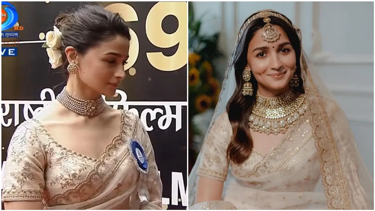 Alia Bhatt rewear her wedding saree for national award