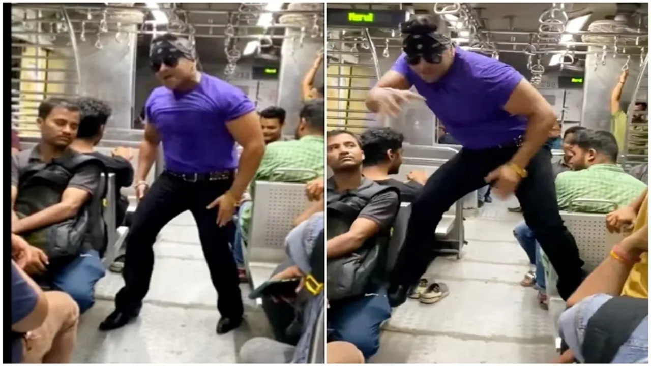 "viral video,salman khan,salman khan duplicate,salman khan duplicate danced inside mumbai local,mumbai local dance video,dance video,delhi metro,trending,twitter video,today's viral video,october 1 viral video,bollywood video,dance inside mumbai local train,train dance video"