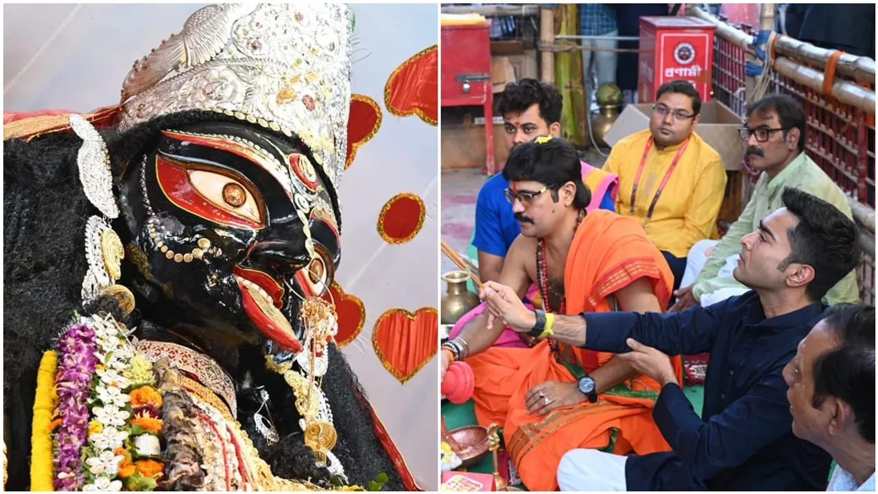 Abhishek Banerjee give puja at Naihati Boro Maa temple
