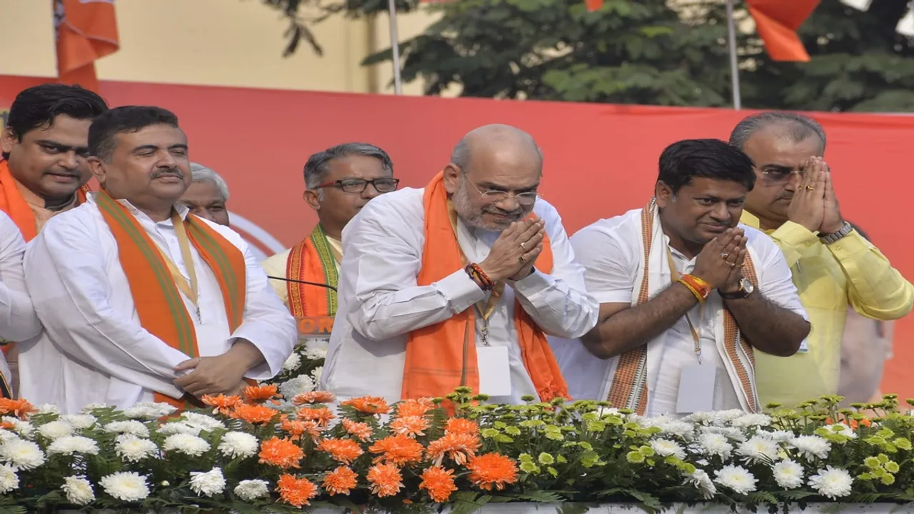Amit Shah who raised very high tone against TMC this time that disappeared in dharmatala disappeared , অমিত শাহর বক্তব্যে উধাও সেই হুঙ্কার, মুখে নিলেন সুরাবর্দীর নাম