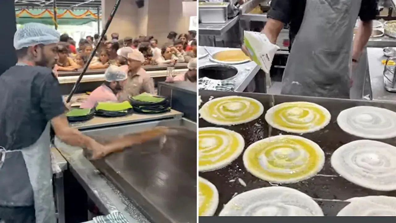 Dosa,hi-tech dosa,viral video,viral news,trending news,hi-tech dosa in Bengaluru,Bangalore dosa,viral food video,dosa viral video,Using broom to sweep tawa,Bengaluru restaurants Dosa,Hi-tech Dosa In Bengaluru restaurant hindi,Unhealthy Dosa,