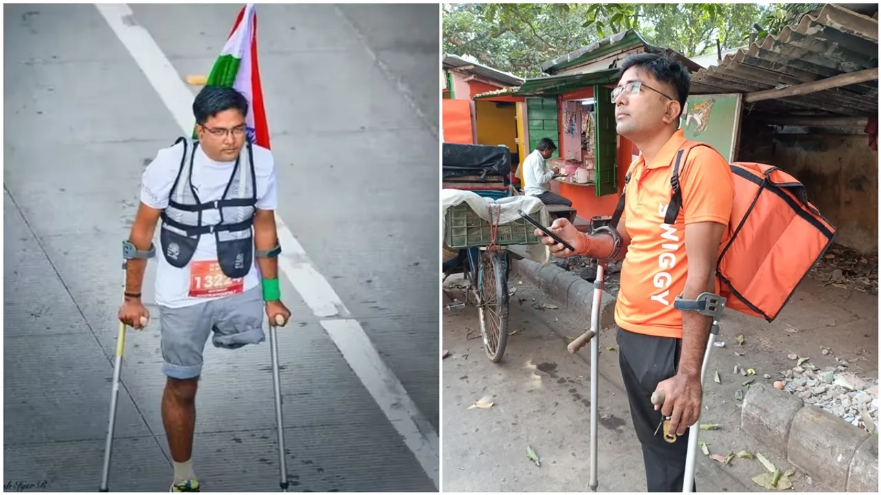 Physically disable participants, marathon, ম্যারাথন, উদয় কুমার, বিহার, uday kumar, উদর কুমার,Trending, viral news, Top news, Bengali news, inspirational story, human interest news,