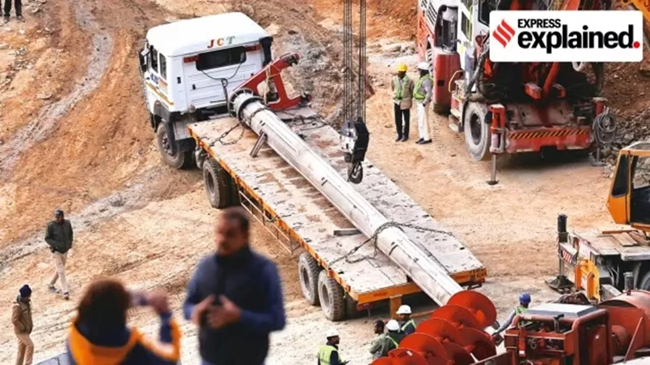 "Uttarakhand tunnel collapse, Uttarakhand tunnel rescue operations, Uttarakhand tunnel collapse updates, Uttarkashi tunnel collapse, indian express"