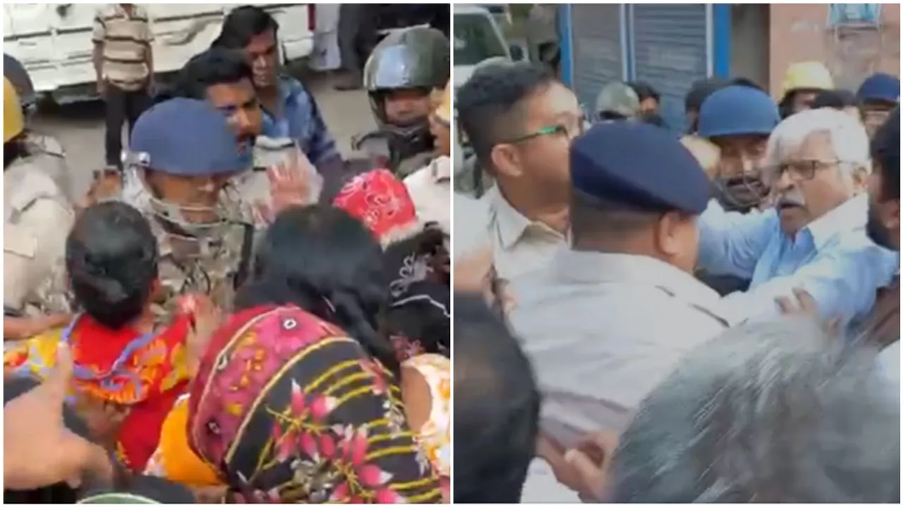 It is alleged that the homeless villagers of Jayanagar could not return to the village due to police obstruction , জয়নগরে ঘরছাড়াদের বাধা, পুলিশের বিরুদ্ধে মারাত্মক অভিযোগ, সুজন-কান্তিদের সঙ্গে ধস্তাধস্তি উর্দিধারীদের