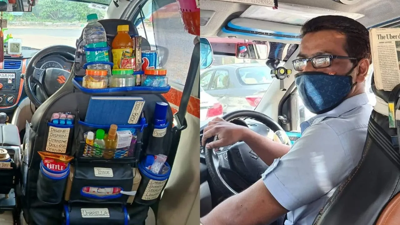 Uber Cab Driver Abdul Qadeer gives free snacks and Wi-Fi to customers, First Aid Kit and Donation Box is also available in his vehicle