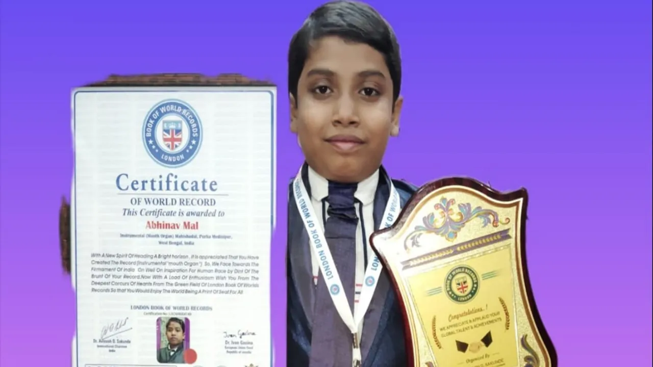 Mahishadals resident Abhinav Mals name enlisted in London Book of World Records